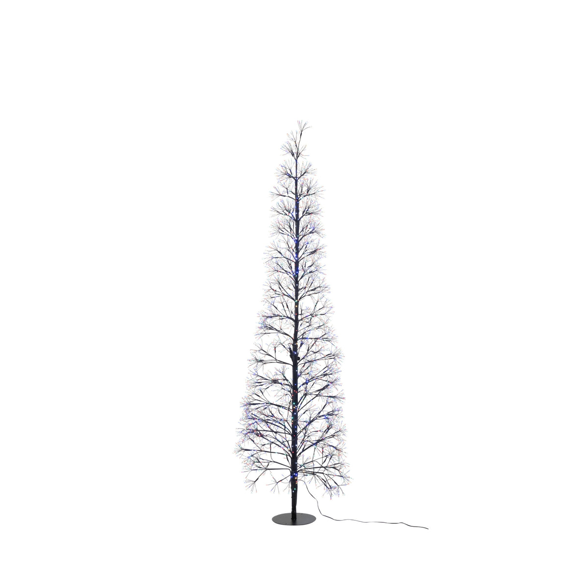 Choinka LED Multicolour Metal Czarna Duża H180cm J-Line