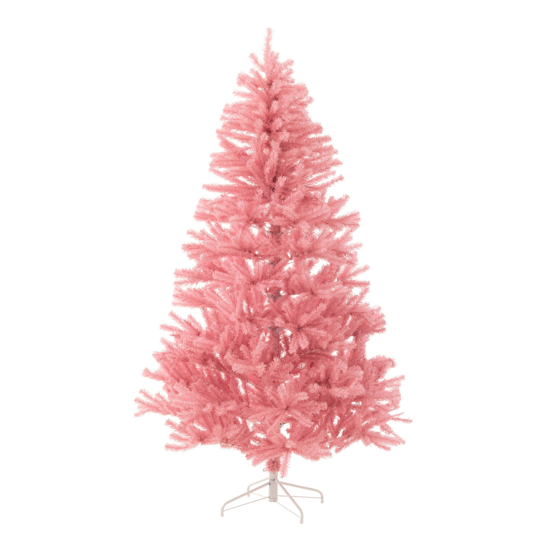 Sztuczna choinka PVC różowa, duża, H 210 cm, J-Line
