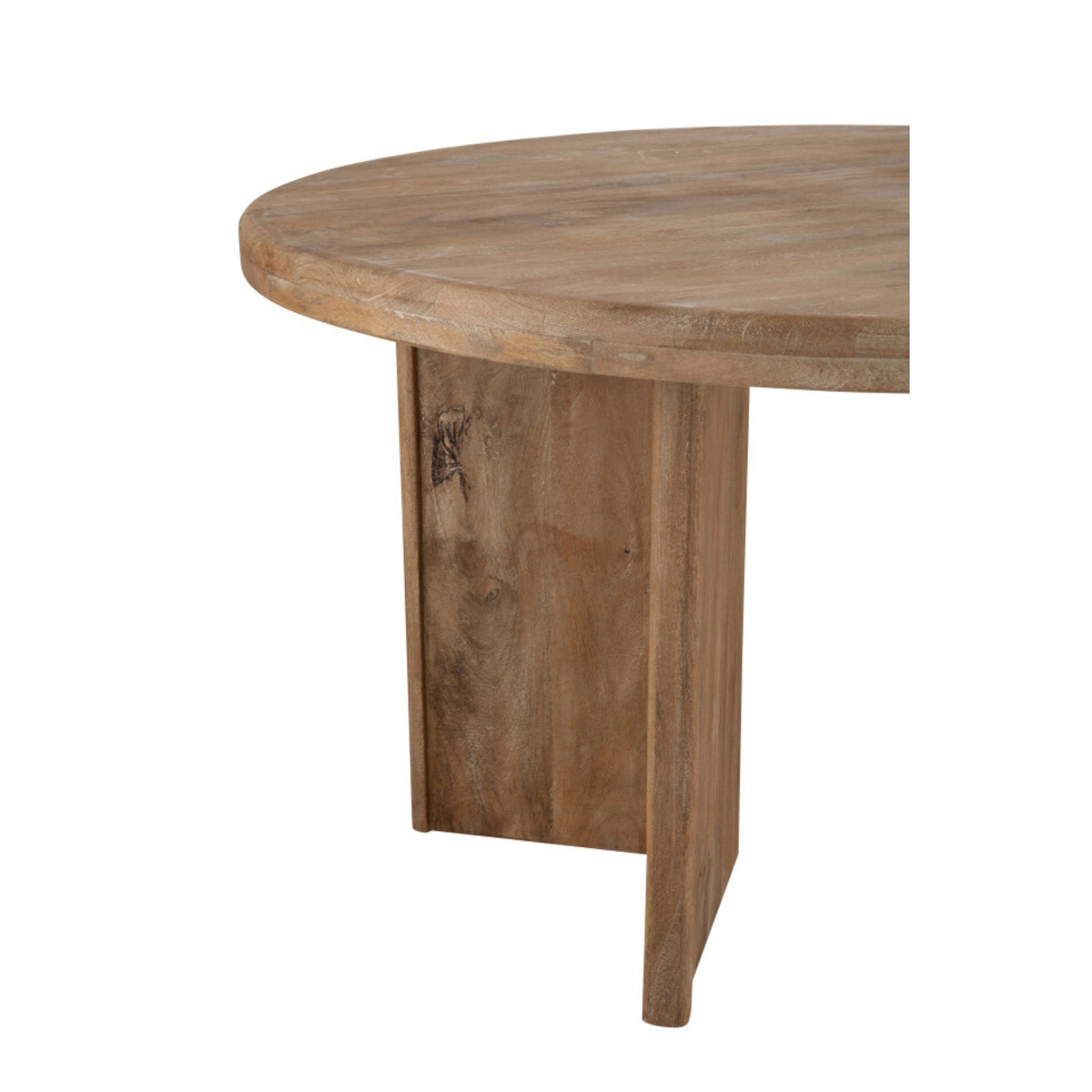 Stół do jadalni z drewna mahoniowca, naturalny, Ø150 cm, J-Line