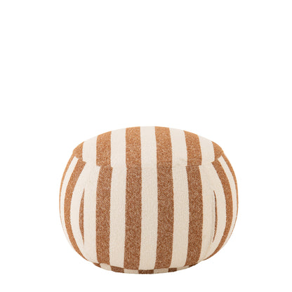 Pufa w paski Camel/Złamana biel J-Line