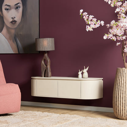 Zawieszana szafka RTV Ambiance Naturalne drewno mango 120cm Starfurn
