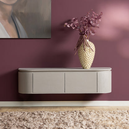 Zawieszana szafka RTV Ambiance Naturalne drewno mango 120cm Starfurn
