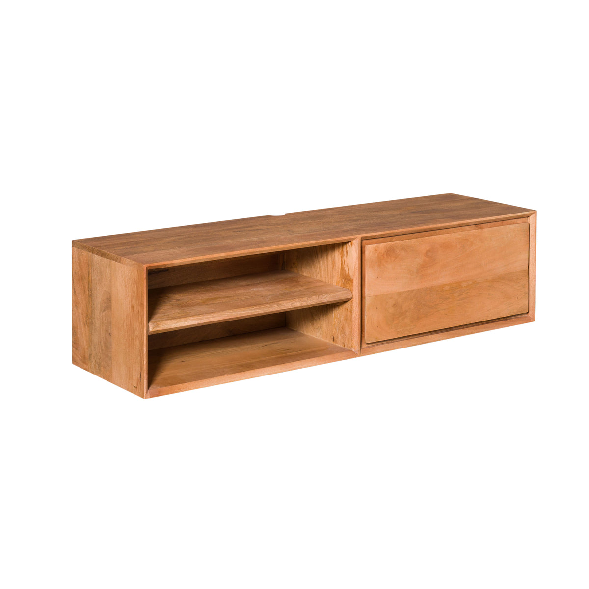 Zawieszana szafka RTV Ambiance Naturalne drewno mango 120cm Starfurn