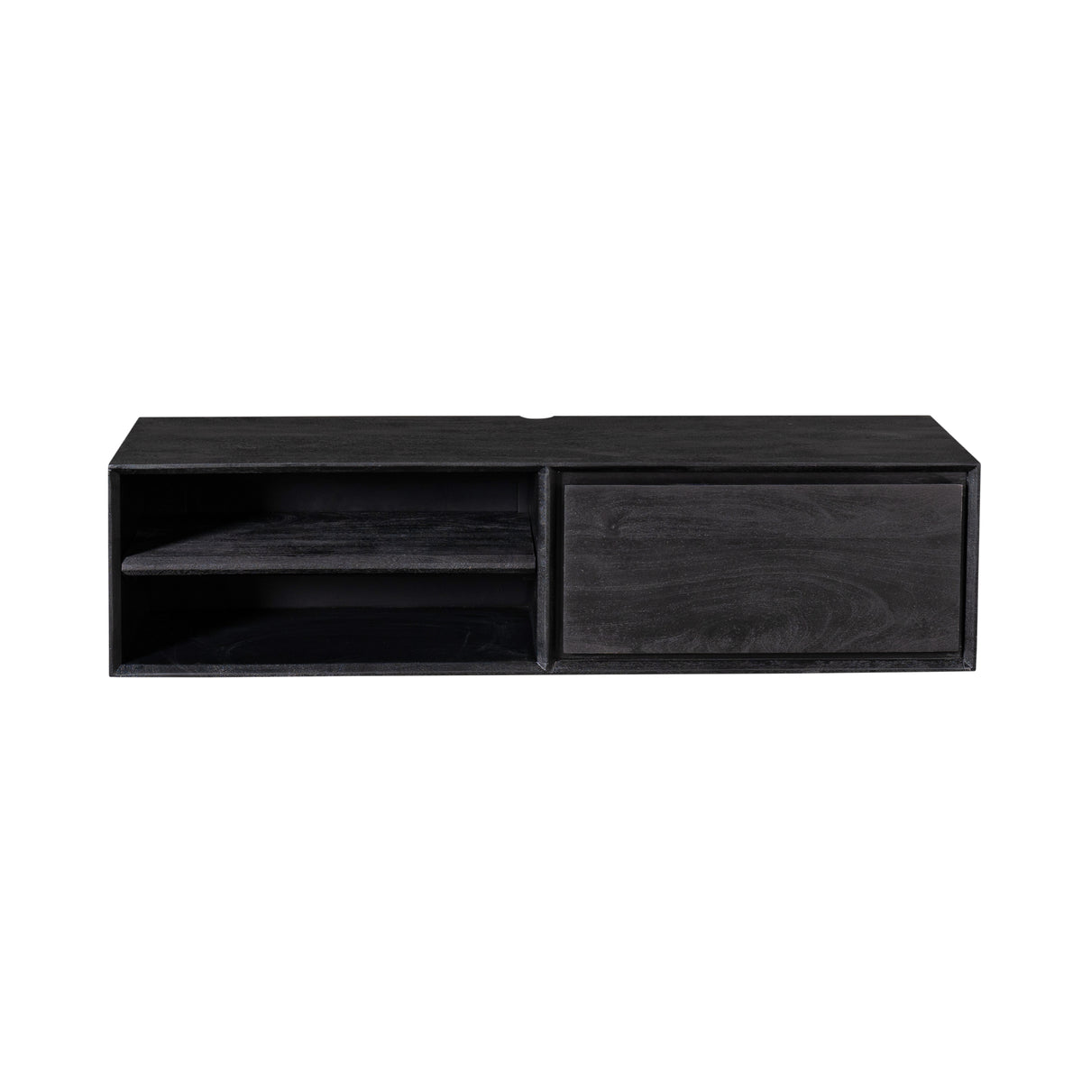 Zawieszona szafka RTV Ambiance Drewno mango Czarna 120cm Starfurn