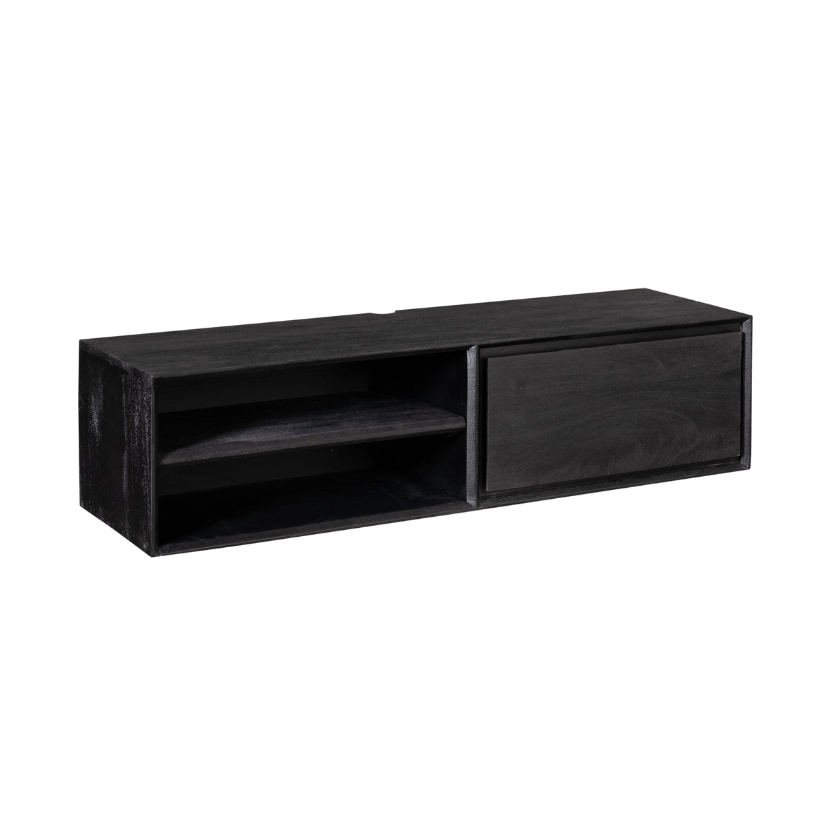 Zawieszona szafka RTV Ambiance Drewno mango Czarna 120cm Starfurn