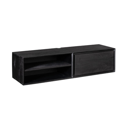 Zawieszona szafka RTV Ambiance Drewno mango Czarna 120cm Starfurn