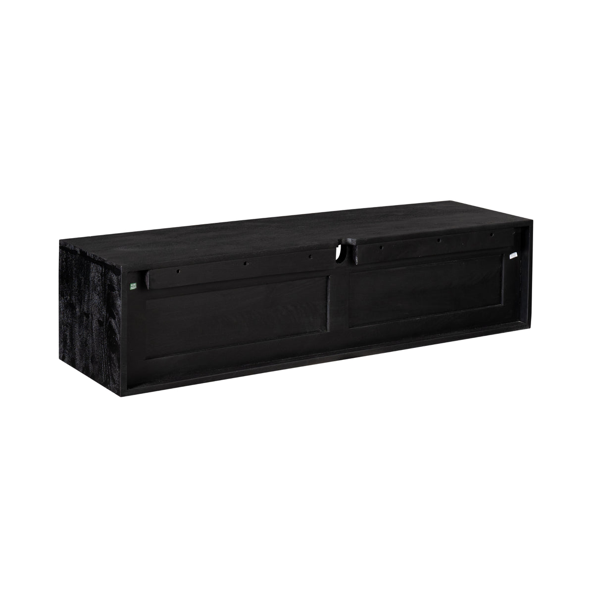 Zawieszona szafka RTV Ambiance Drewno mango Czarna 120cm Starfurn