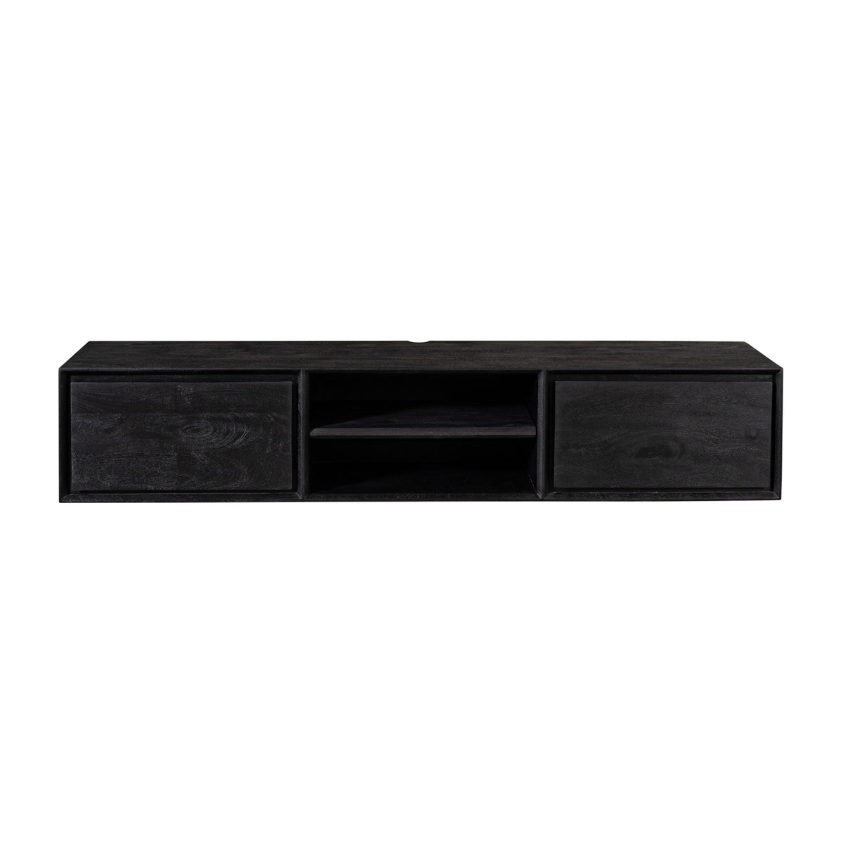 Zawieszana szafka RTV Ambiance Drewno mango Czarna 160cm Starfurn