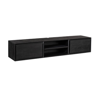 Zawieszana szafka RTV Ambiance Drewno mango Czarna 160cm Starfurn