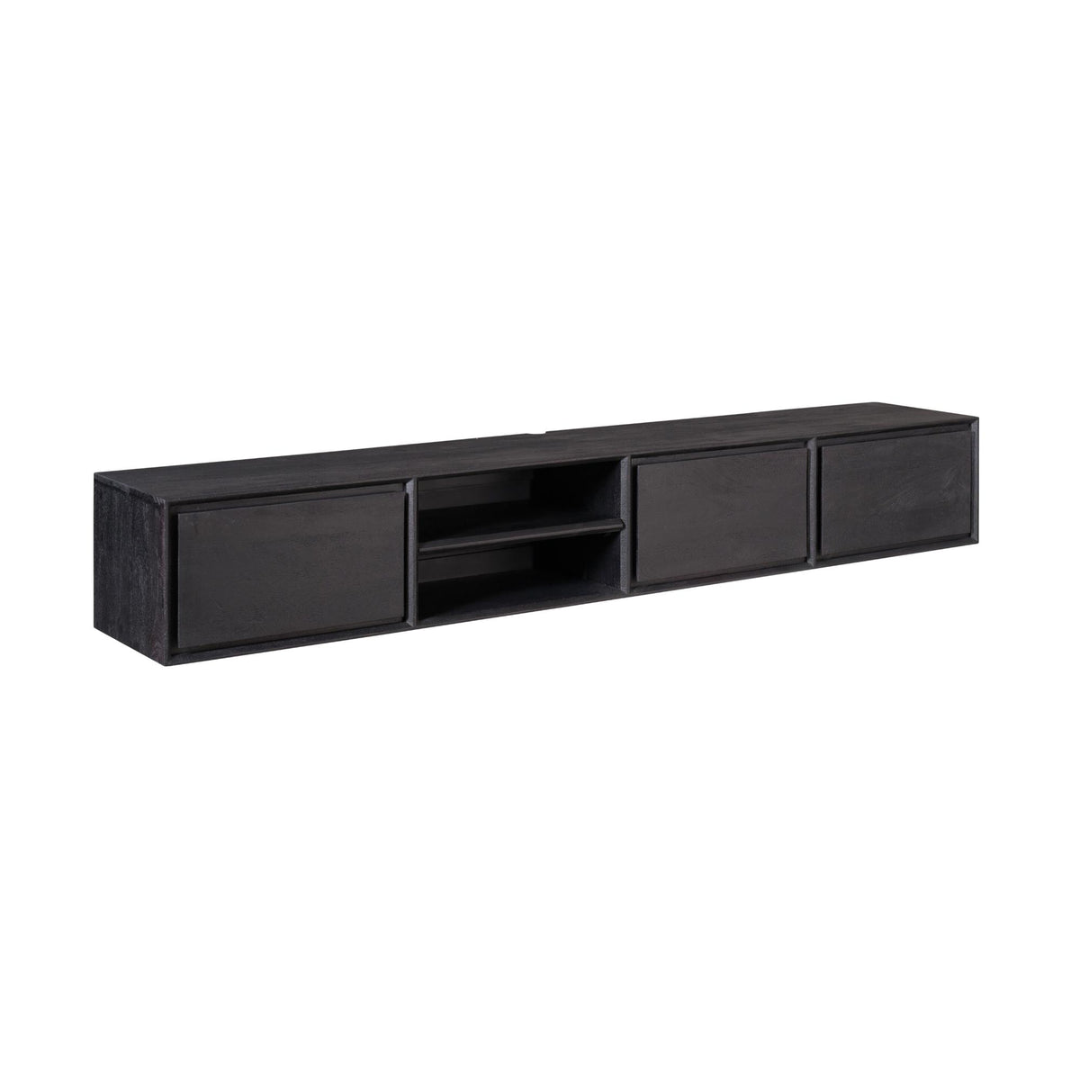 Zawieszana szafka RTV Ambiance Drewno mango Czarna 200cm Starfurn