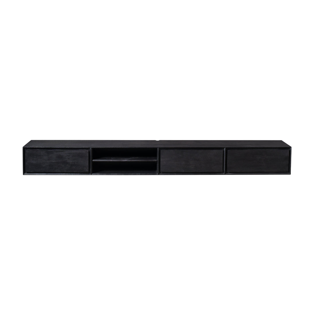 Zawieszona szafka RTV Ambiance Drewno mango Czarna 240cm Starfurn