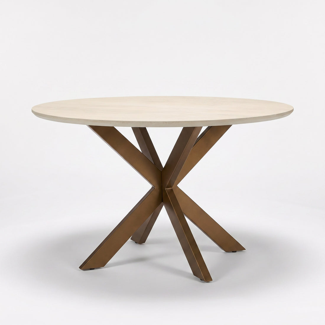 Stół do jadalni Madison Drewno mahoniowe Piaskowy Okrągły 130cm Starfurn