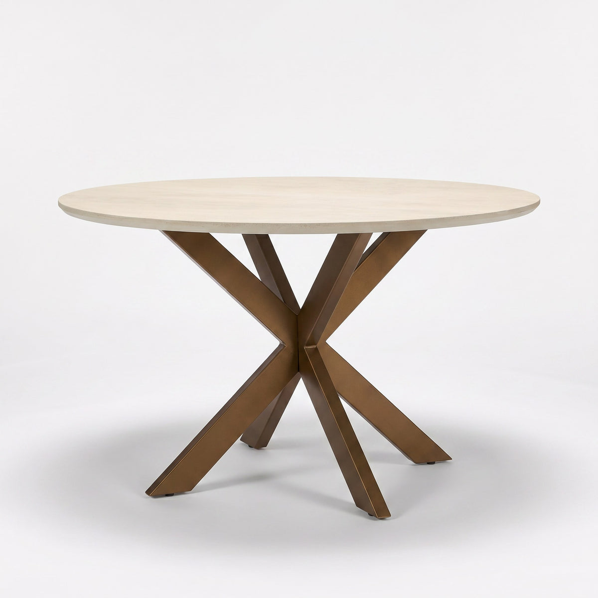 Stół do jadalni Madison Drewno mahoniowe Piaskowy Okrągły 130cm Starfurn