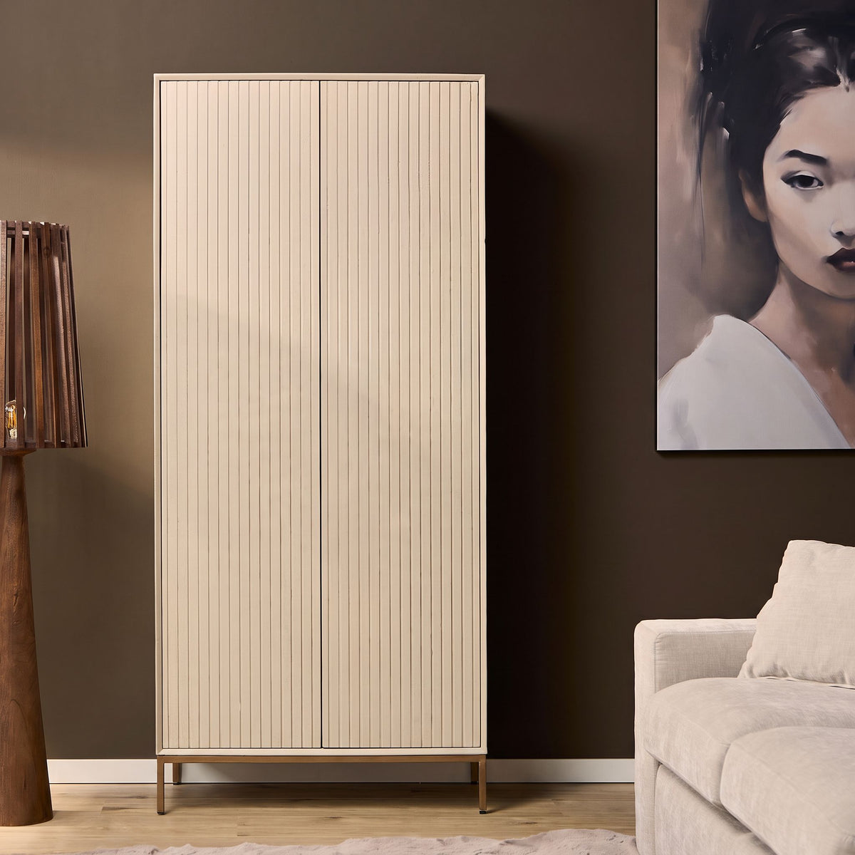 Szafka Madison Drewno mango Piasek 90cm Starfurn