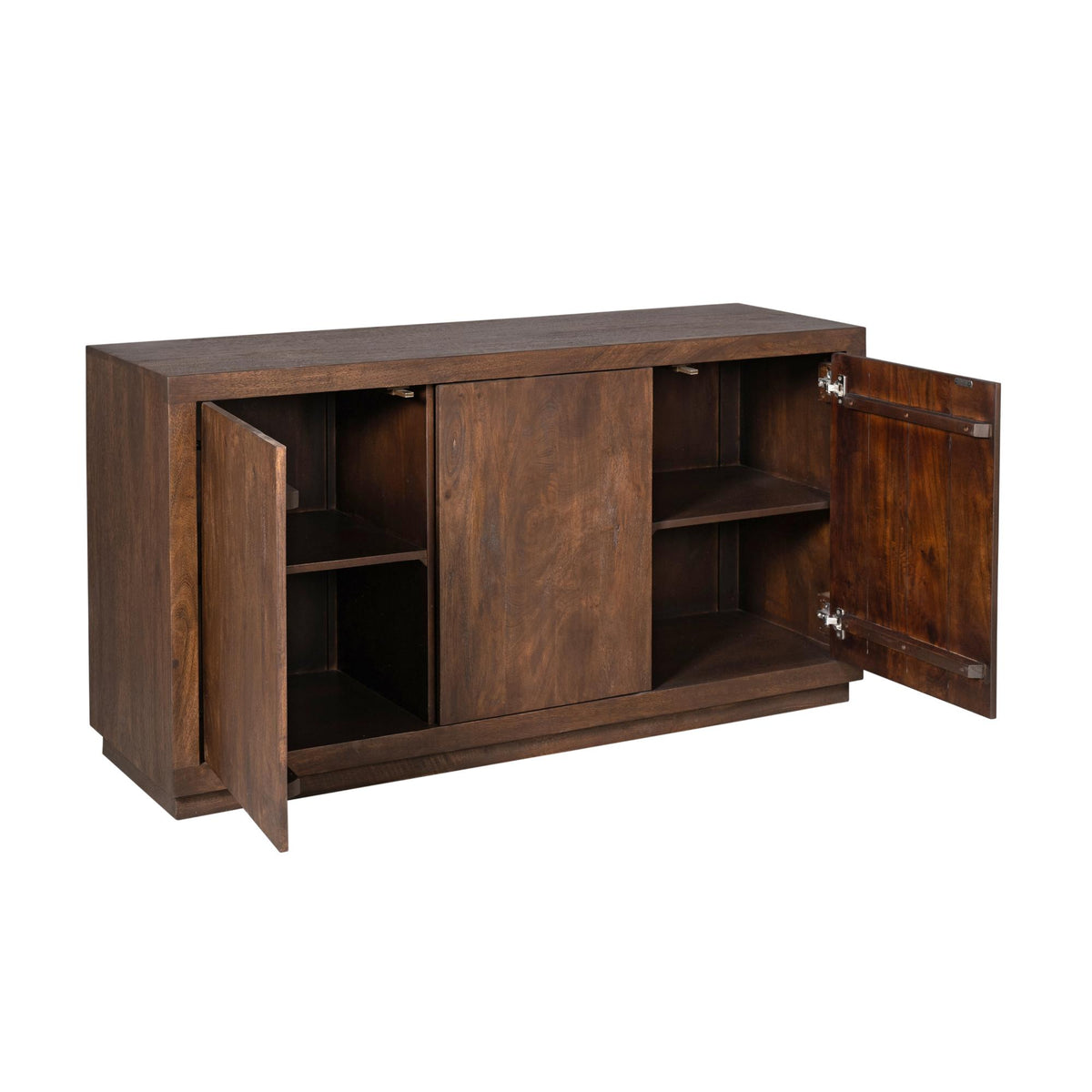 Komoda Brussel Drewno mango Brązowa 3 Drzwi 150cm Starfurn