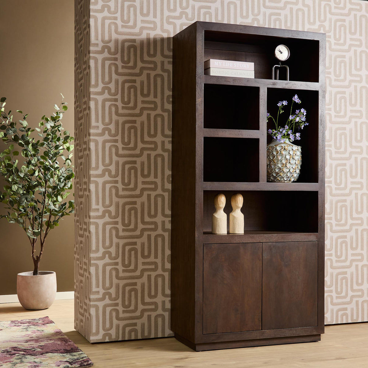 Szafka z przegrodami Brussel Drewno mango Brązowa 90cm Starfurn