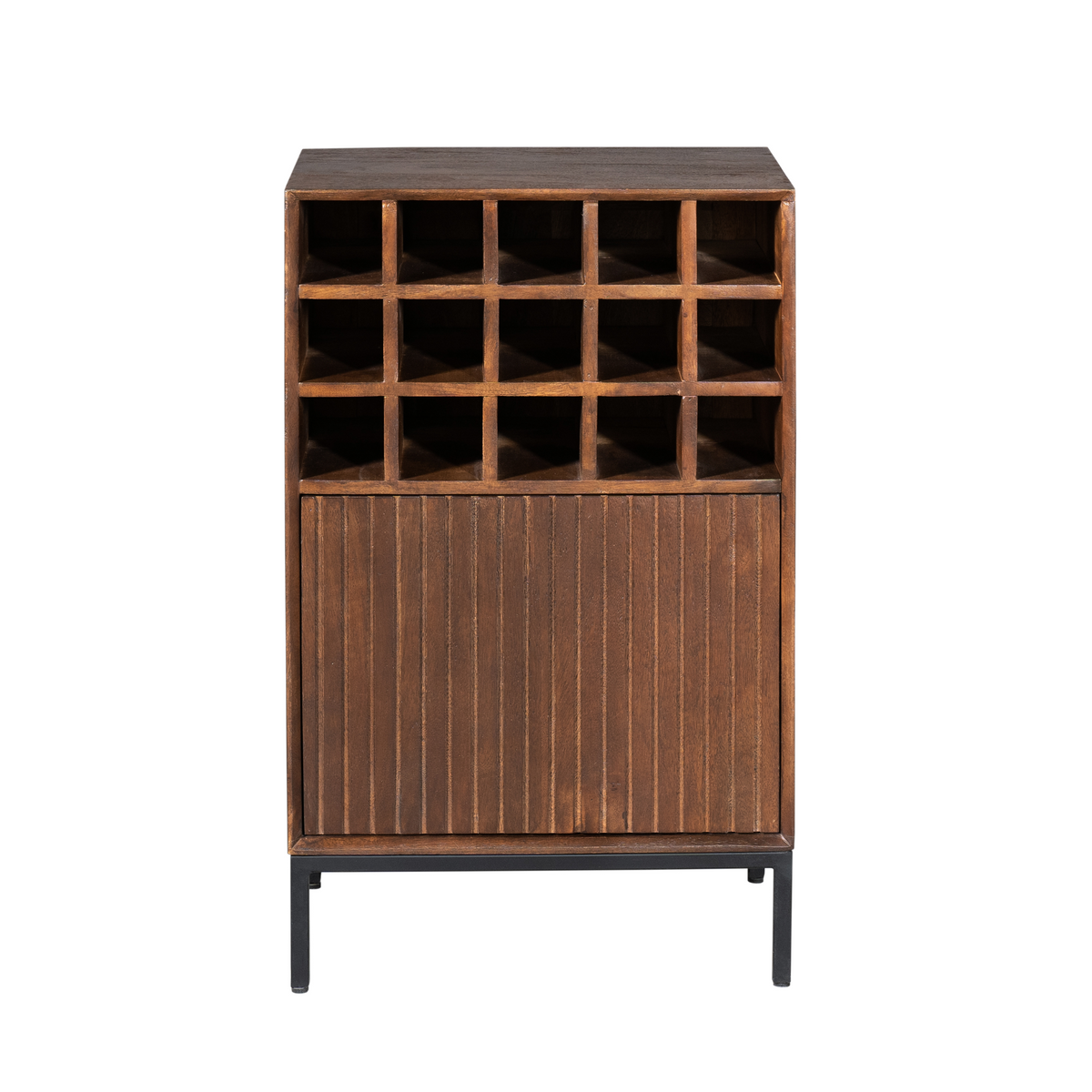 Szafka na wino Madison Drewno mango Brązowa 55cm Starfurn