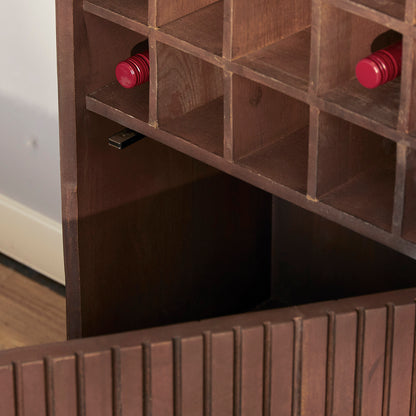 Szafka na wino Madison Drewno mango Brązowa 55cm Starfurn