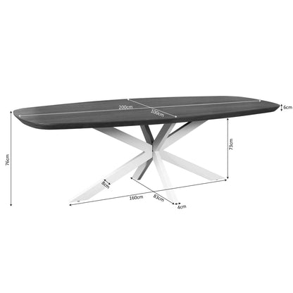 Stół do jadalni Madison, drewno mahoniowe, naturalny, duński, owalny, 200 cm, Starfurn