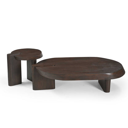 Stolik kawowy Rava Drewno mahoniowe Brązowy 125cm Starfurn