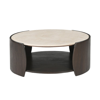 Stolik kawowy Rune Botticino Marmur 80cm Starfurn