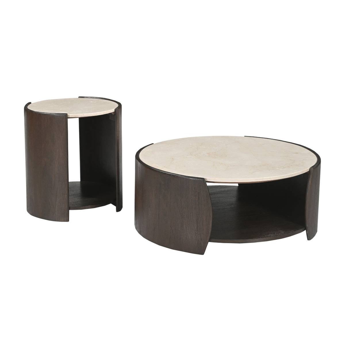 Stolik kawowy Rune Botticino Marmur 80cm Starfurn