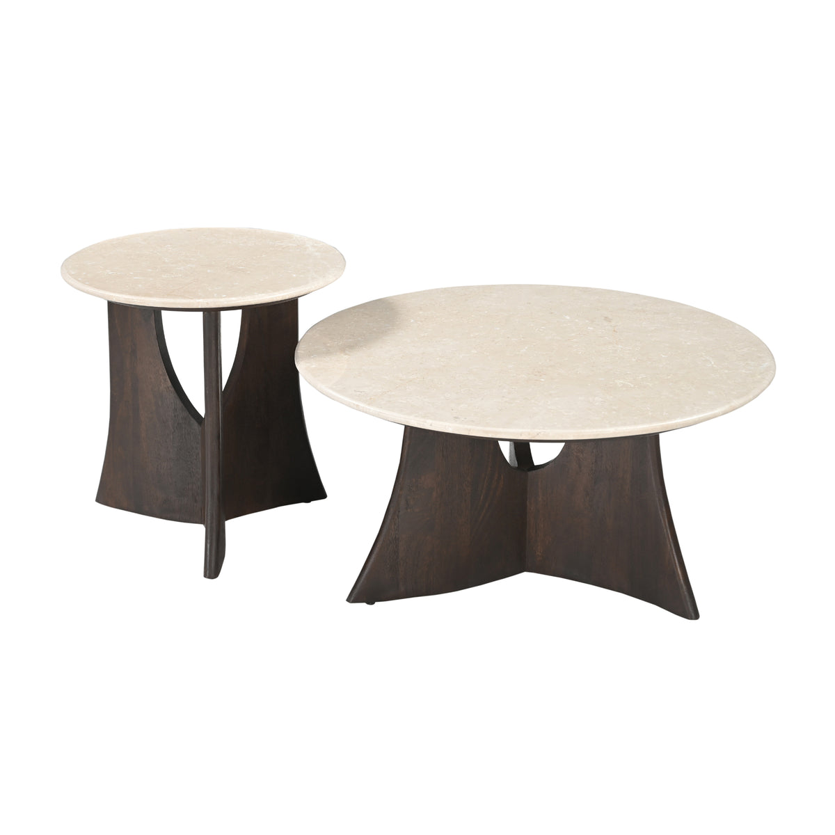 Stolik pomocniczy Milo Botticino Marmur 50cm Starfurn