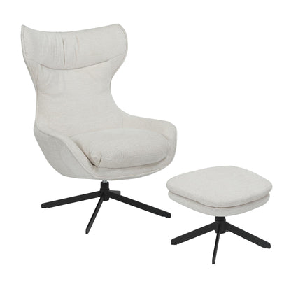 Fotel obrotowy Olivia, tkanina off white, Starfurn