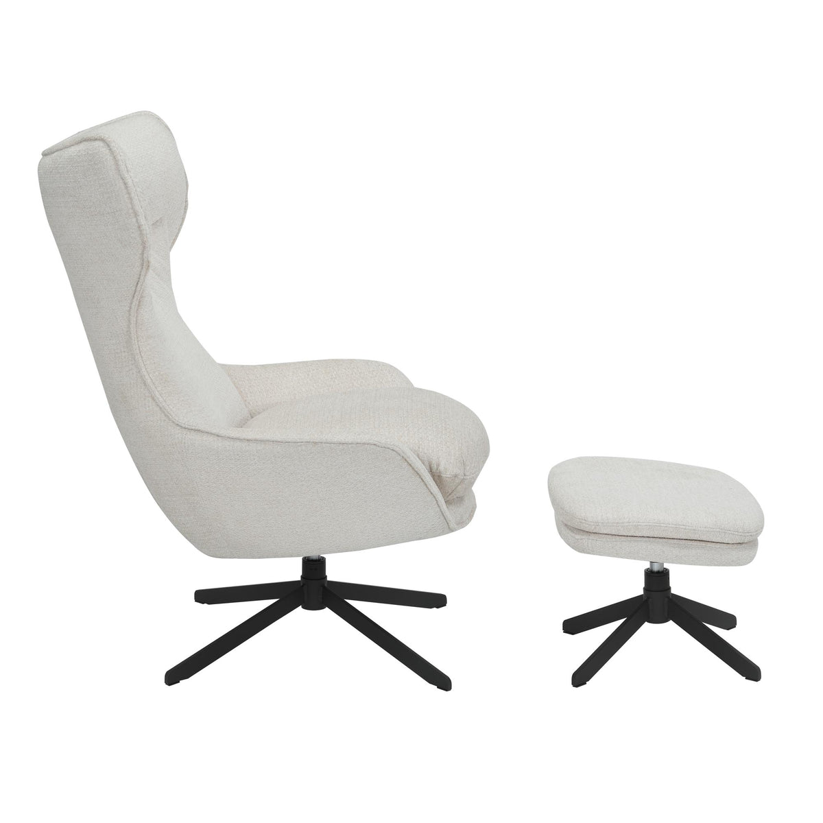 Fotel obrotowy Olivia, tkanina off white, Starfurn