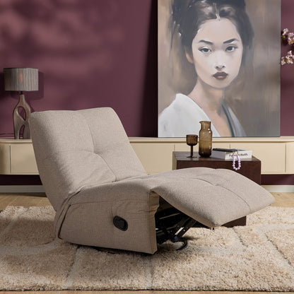 Fotel relaksacyjny Lazy Tkanina Taupe Starfurn
