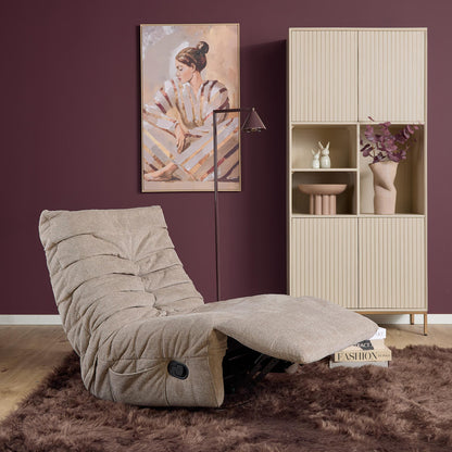 Fotel rozkładany Zen Tkanina Taupe Starfurn