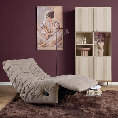 Fotel rozkładany Zen Tkanina Taupe Starfurn