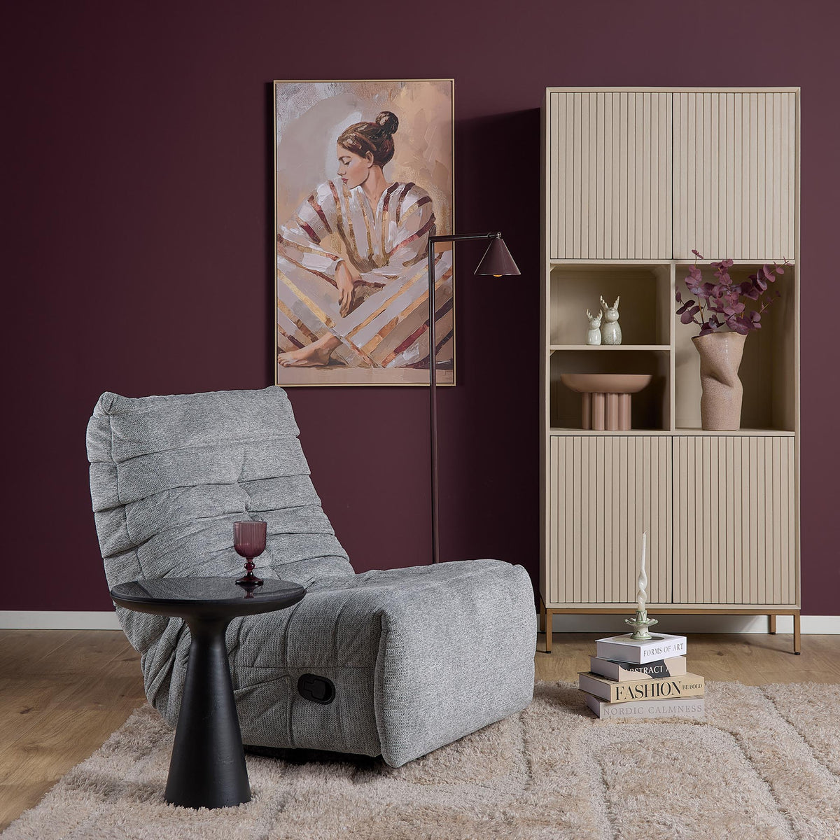 Fotel relaksacyjny Zen Tkanina Szara Starfurn