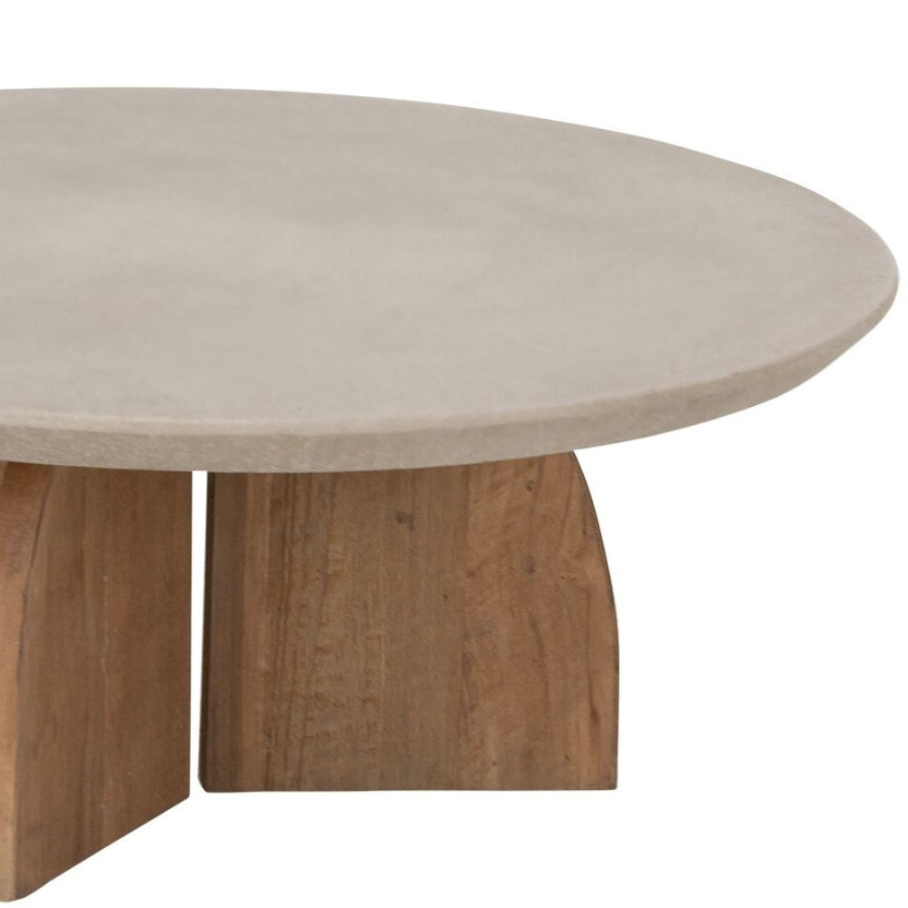 DTP Home Zestaw 2 stolików kawowych Nova Teak + Trawertyn