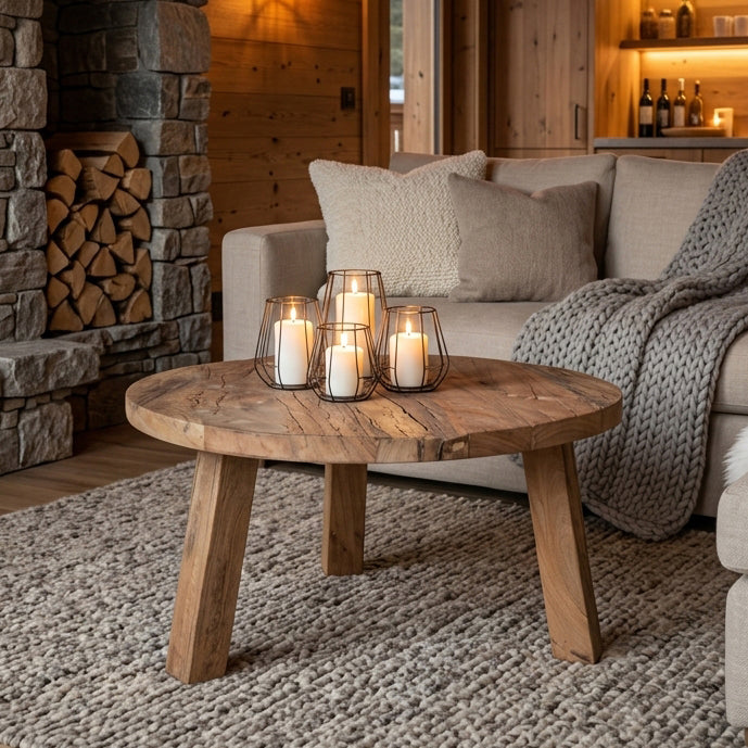 Stolik kawowy Farmwood Okrągły L Raw Materials
