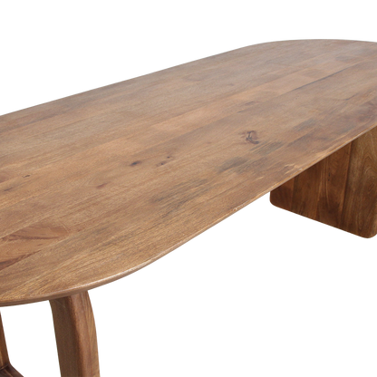 Stół do jadalni Bullnose Mix Brązowy 180cm Raw Materials