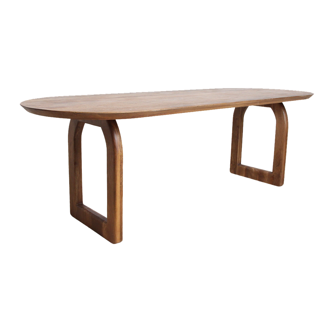 Stół do jadalni Bullnose Open Brązowy 200cm Raw Materials