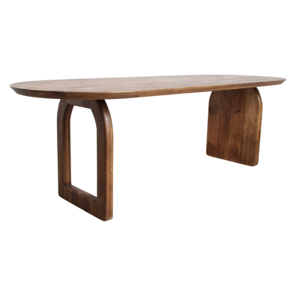 Stół do jadalni Bullnose Mix brązowy 240 cm Raw Materials