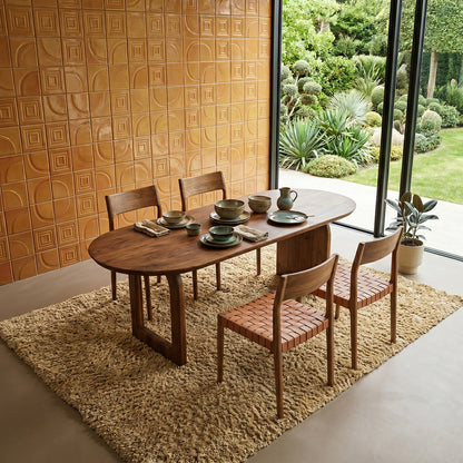 Stół do jadalni Bullnose Mix brązowy 240 cm Raw Materials
