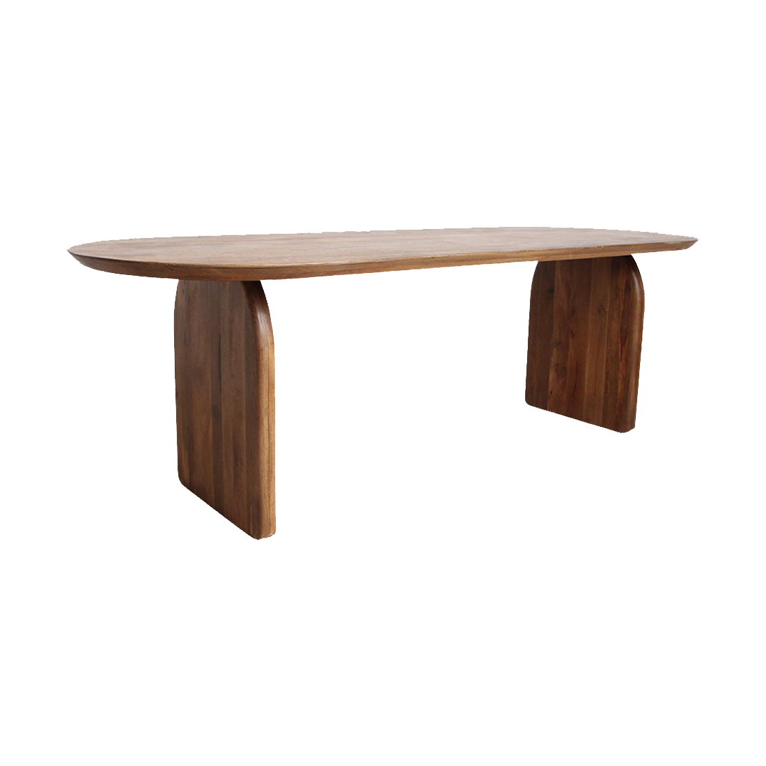 Stół jadalniany Bullnose zamknięty brązowy 240 cm Raw Materials