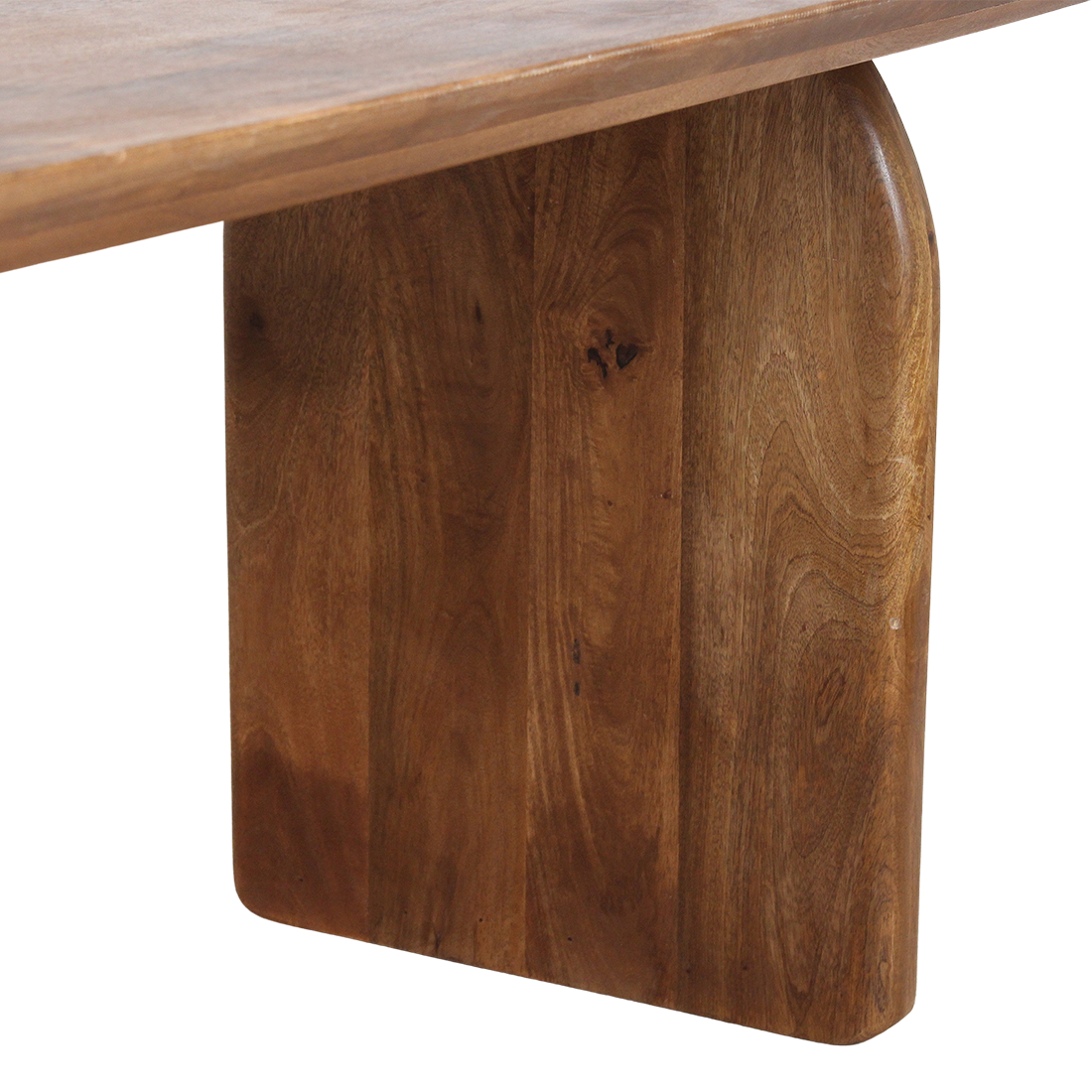 Stół jadalniany Bullnose zamknięty brązowy 240 cm Raw Materials