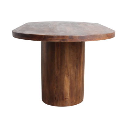 Stół do jadalni Bullnose Prostokątny Owalny Drewno mango 180cm Raw Materials