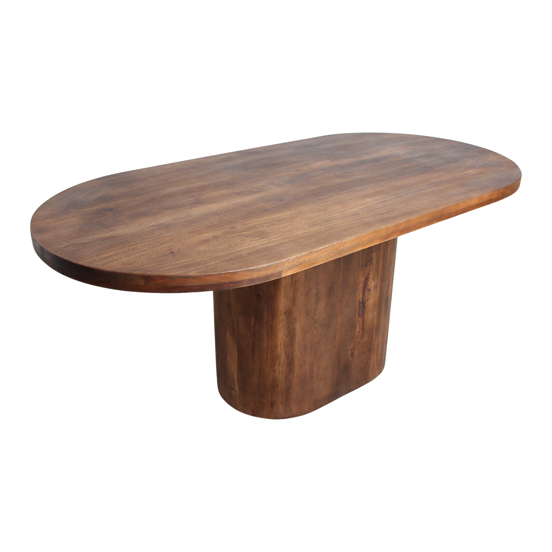 Stół do jadalni Bullnose prostokątny owalny z drewna mahoniowego 200 cm Raw Materials