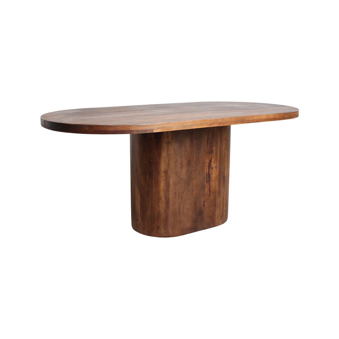 Stół do jadalni Bullnose prostokątny owalny z drewna mahoniowego 240 cm Raw Materials