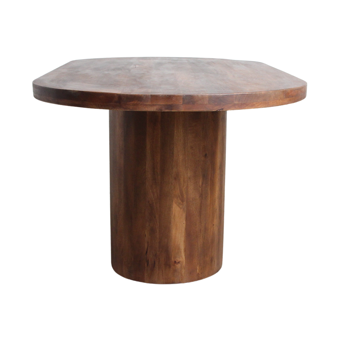 Stół do jadalni Bullnose prostokątny owalny z drewna mahoniowego 240 cm Raw Materials