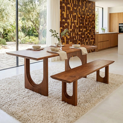 Stół do jadalni Bullnose Chamfered Mix Drewno mango 180cm Surowce