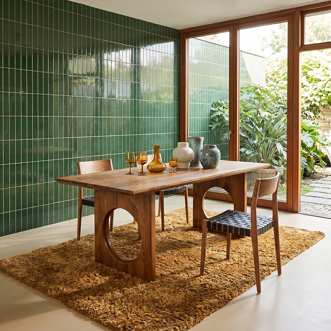 Stół do jadalni Bullnose Chamfered Loop z drewna mango 200 cm Raw Materials
