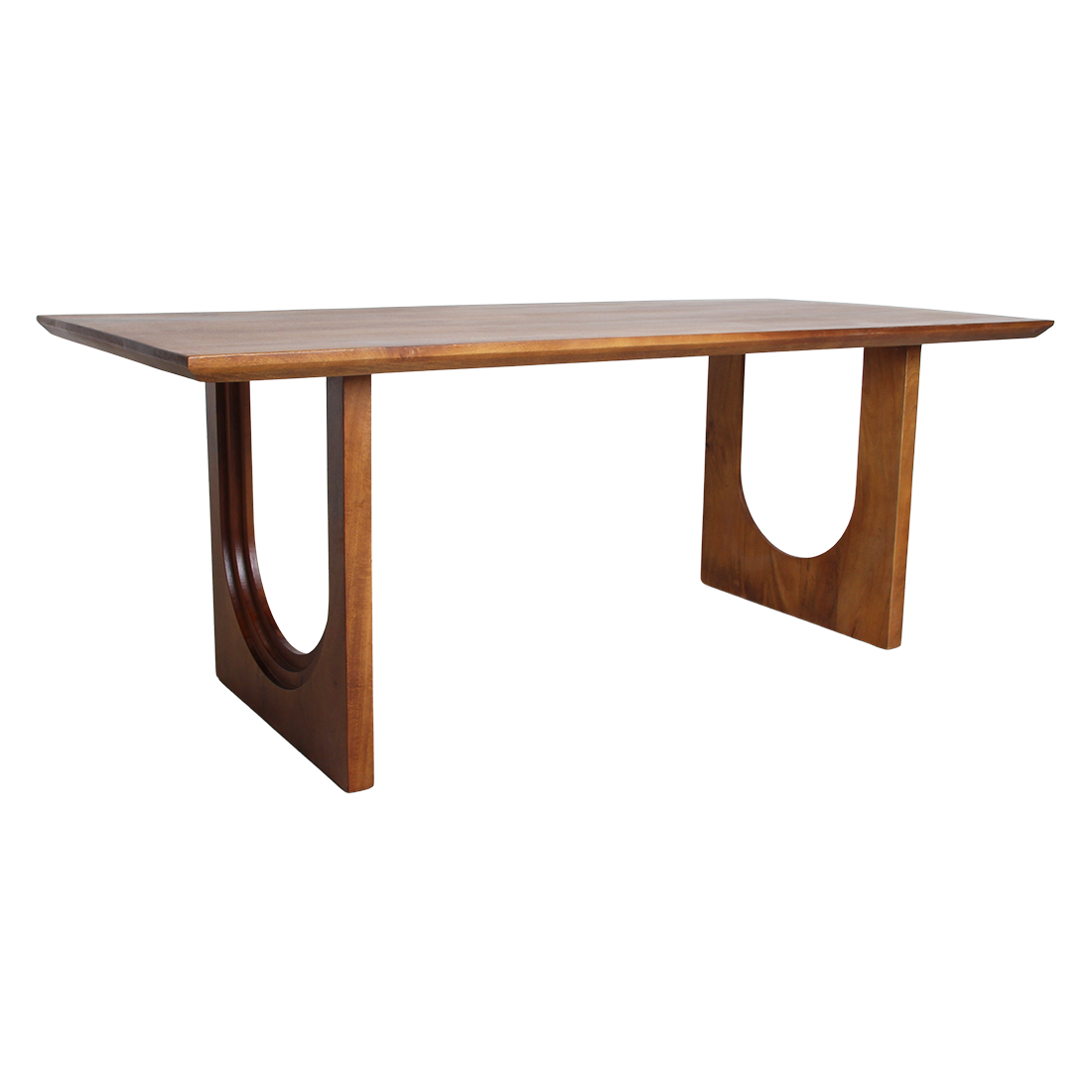 Stół do jadalni Bullnose Chamfered Arch z drewna mango 200 cm Raw Materials