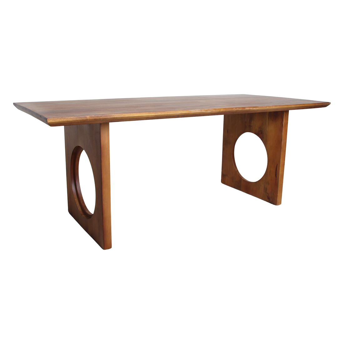 Stół do jadalni Bullnose Chamfered Loop z drewna mango 240 cm Raw Materials