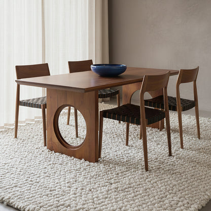 Stół do jadalni Bullnose Chamfered Loop z drewna mango 240 cm Raw Materials